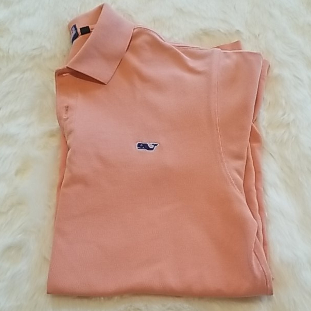 Vinyard Vins peach polo shirt good condition.